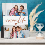 Burnt Orange Hashtag Momlife 2 Photos Custom Plaque<br><div class="desc">Add a warm and rustic touch to your space with the Burnt Orange Hashtag Momlife 2 Photos Custom Plaque. Featuring the popular "#Momlife" caption in bold typography against a rich burnt orange background, this plaque includes two customisable photo slots to showcase your favourite memories. A perfect blend of modern style...</div>