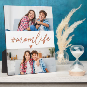Burnt Orange Hashtag Momlife 2 Photos Custom Plaque