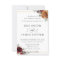 Burnt Orange Ivory Burgundy Floral Wedding Square