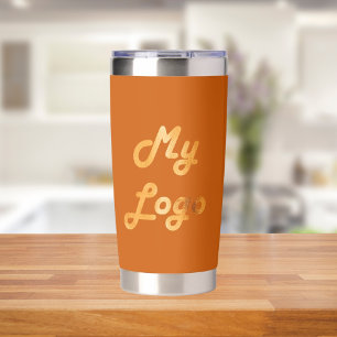 Burnt orange logo business corporate insulated tumbler