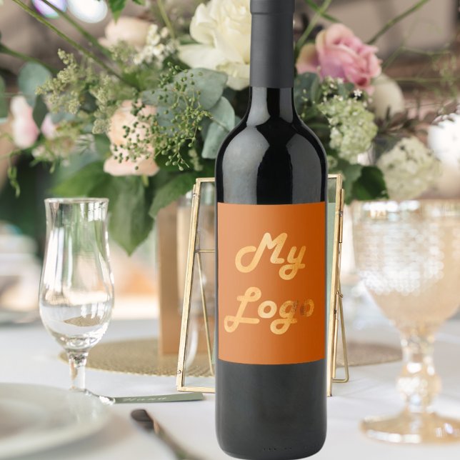 Burnt orange logo image business wine label (Creator Uploaded)