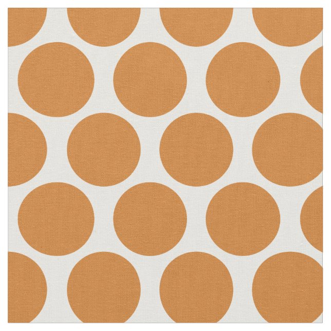 Burnt Orange Mod Dots Fabric (Close Up)