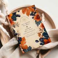 Burnt Orange & Navy Berries Wedding