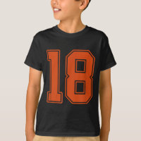 Burnt Orange Number 18 Jersey Player Uniform #18