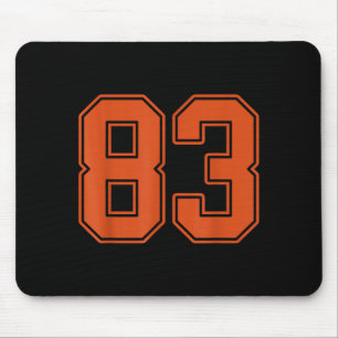 Burnt Orange Number 83 Jersey Player Uniform #83 Mouse Mat