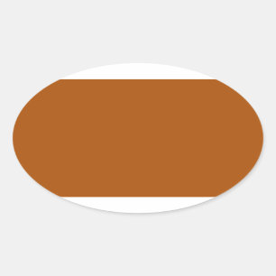 Burnt Orange Oval Sticker