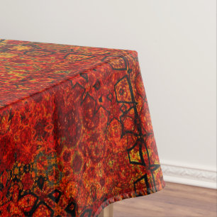 Burnt orange pattern tablecloth home decor