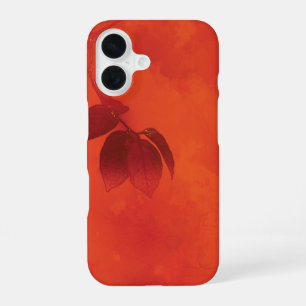 Burnt Orange Persimmon Leaf Abtract Autumn iPhone 16 Case