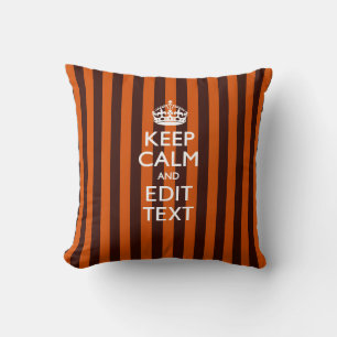 Burnt Orange Personalise This Keep Calm Decor Cushion