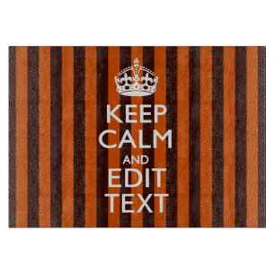 Burnt Orange Personalise This Keep Calm Decor Cutting Board