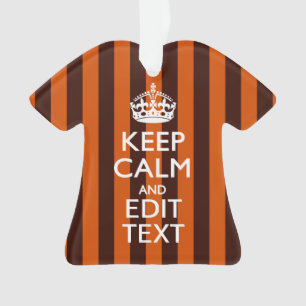 Burnt Orange Personalise This Keep Calm Decor Ornament