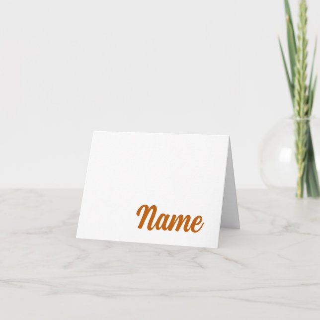 BURNT ORANGE Personalised Thank-you Card (Front)