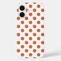 Burnt orange polka dots