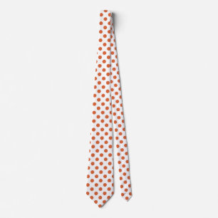Burnt orange polka dots tie
