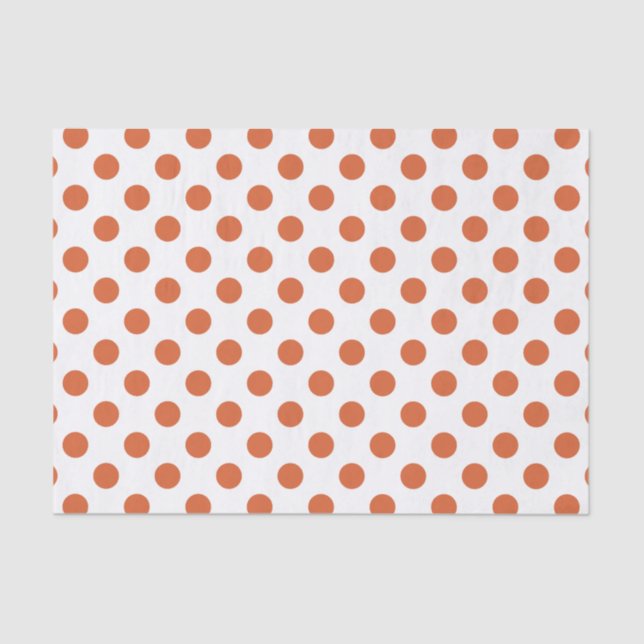 Burnt orange polka dots tissue paper (Front)
