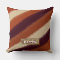 Burnt Orange Pomegranate Fur Stripes Trendy Boho