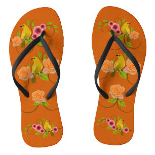 Burnt Orange Pool Beach Flip Flops