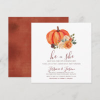 Burnt Orange Pumpkin Gender Reveal Party