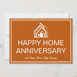 Burnt Orange Real Estate Business Custom Marketing Card