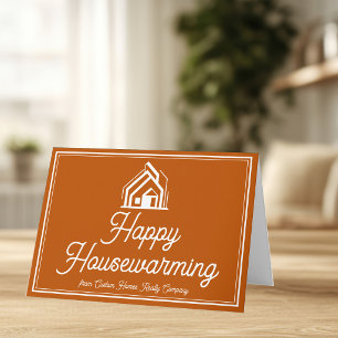 Burnt Orange Real Estate Company Custom Realtor Card