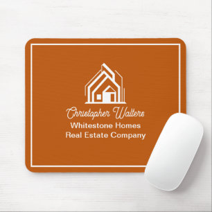 Burnt Orange Real Estate Company Custom Realtor Mouse Mat