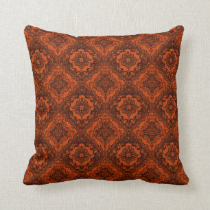 Burnt Orange Renaissance Swirl Pillow