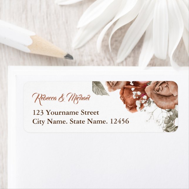 Burnt Orange Roses Terracotta Floral Wedding (Insitu)