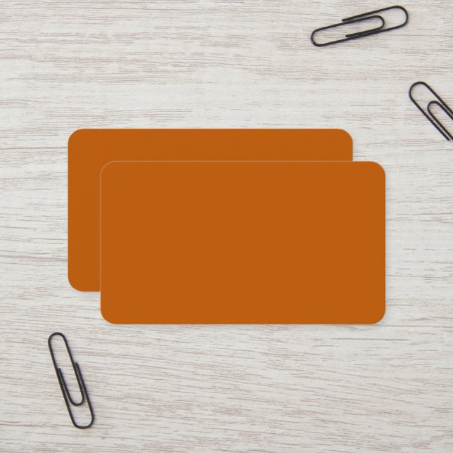 Burnt Orange Rounded Business Card (Front/Back In Situ)