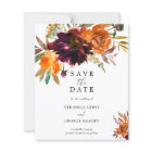 Burnt Orange Rustic Budget Wedding Save the Date