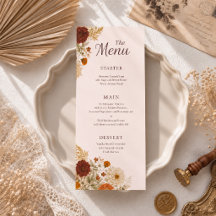 Burnt Orange Rustic Fall Leaves Wedding