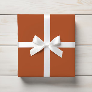 Burnt Orange Rustic Rust Earthy Solid Wrapping Paper