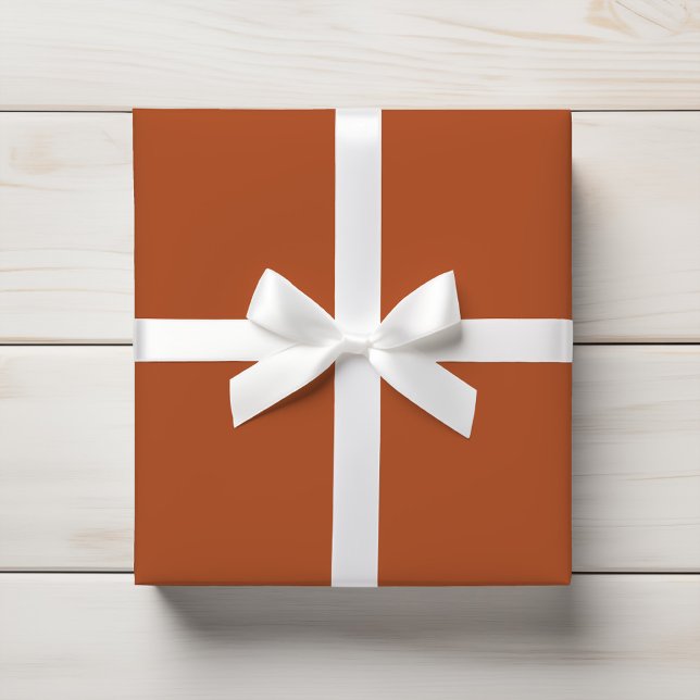 Burnt Orange Rustic Rust Earthy Solid Wrapping Paper (Creator Uploaded)
