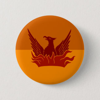 Burnt Orange San Francisco Fog & Gold Flag Button