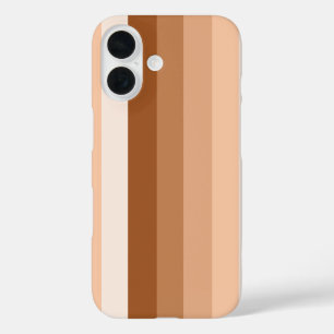 Burnt orange shadow stripes iPhone 16 case