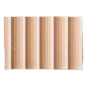 Burnt orange shadow stripes pillowcase
