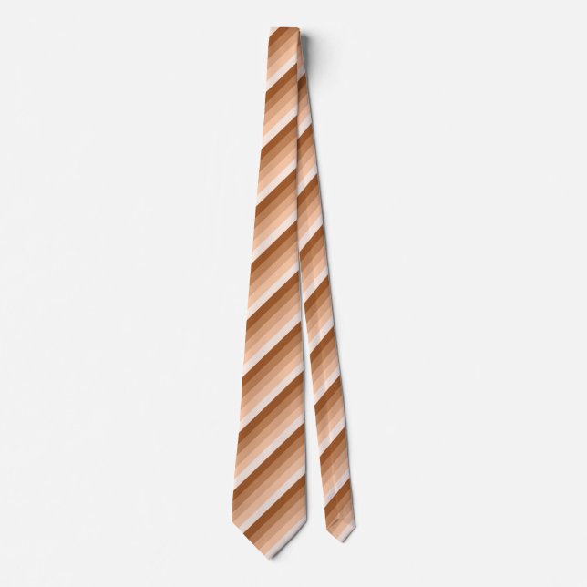 Burnt orange shadow stripes tie (Front)