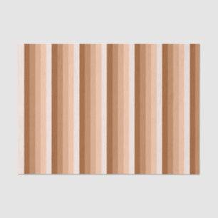 Burnt orange shadow stripes tissue paper