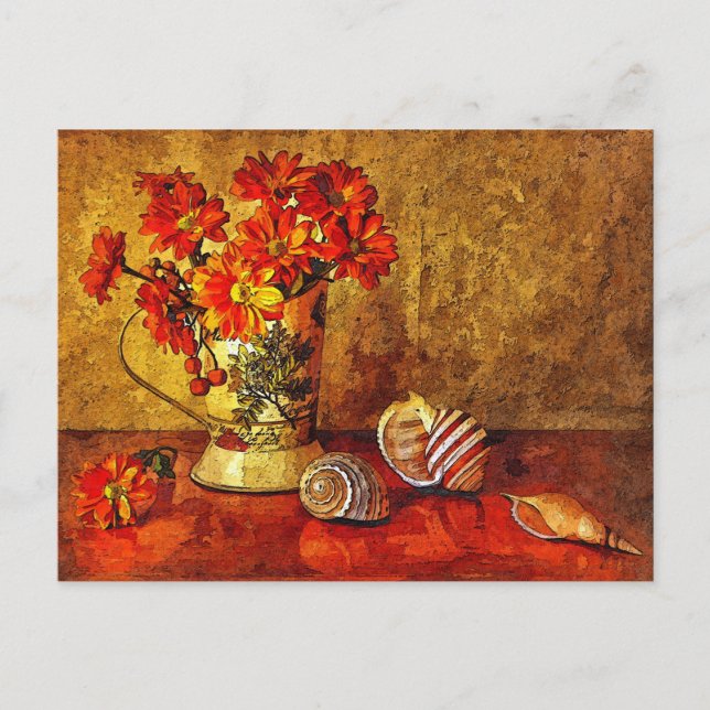 Burnt Orange Shell Postcard (Front)