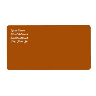 Burnt Orange Shipping Label
