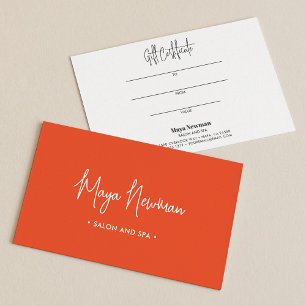 BURNT ORANGE SIGNATURE Monogram Gift Card