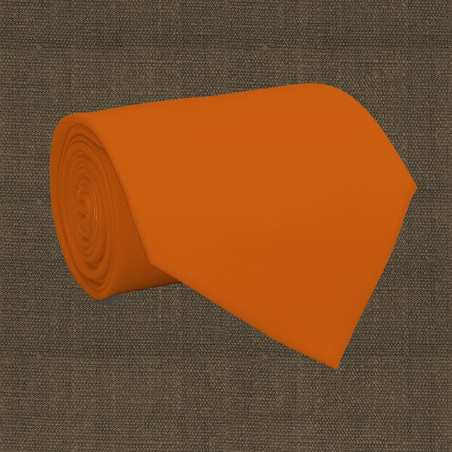 burnt orange solid color tie (Creator Uploaded)