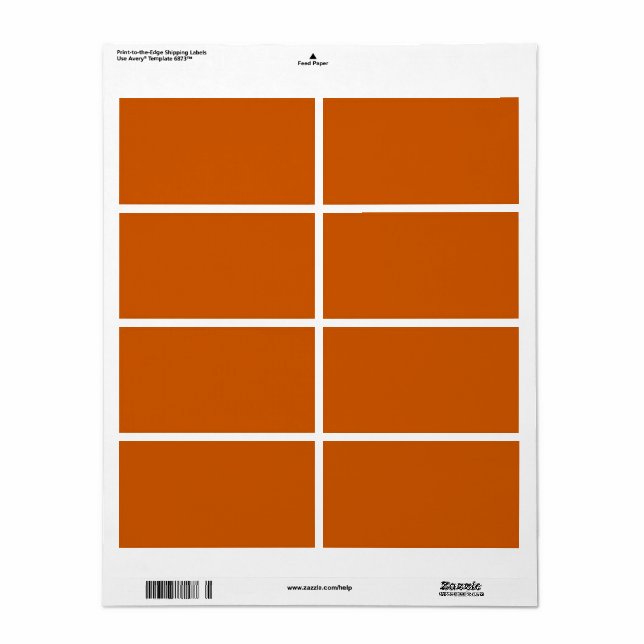 Burnt Orange (solid colour)  (Full Sheet)