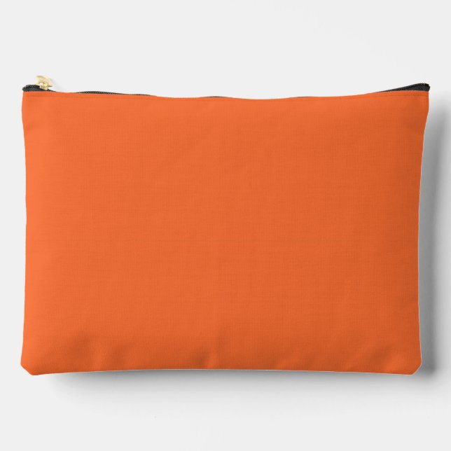 Burnt Orange Solid Colour Accessory Pouch (Front)