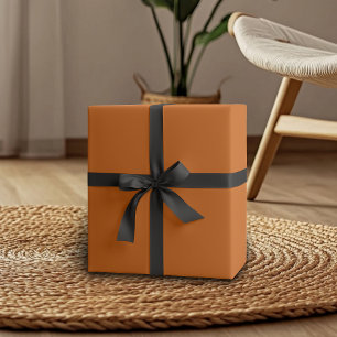 Burnt Orange Solid Colour Classic Elegant Wrapping Paper