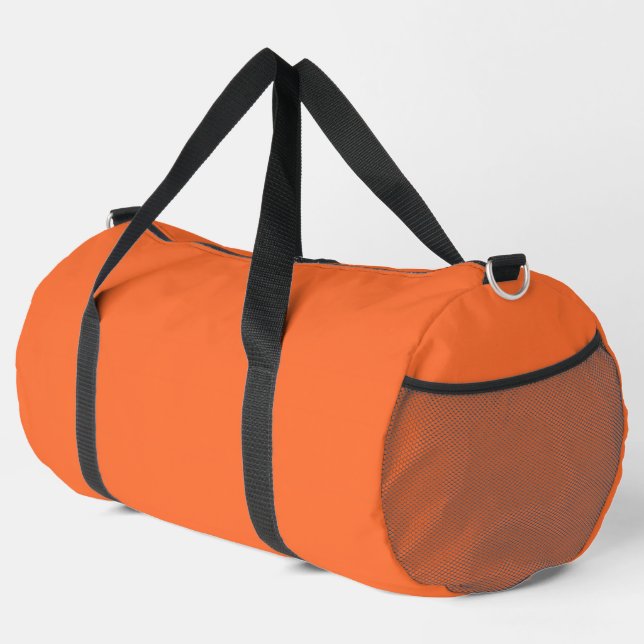 Burnt Orange Solid Colour Duffle Bag (Right Corner)