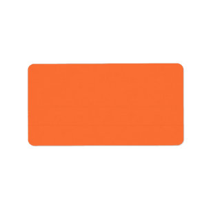 Burnt Orange Solid Colour Label
