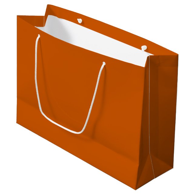 Burnt Orange (solid colour)  Large Gift Bag (Front Angled)