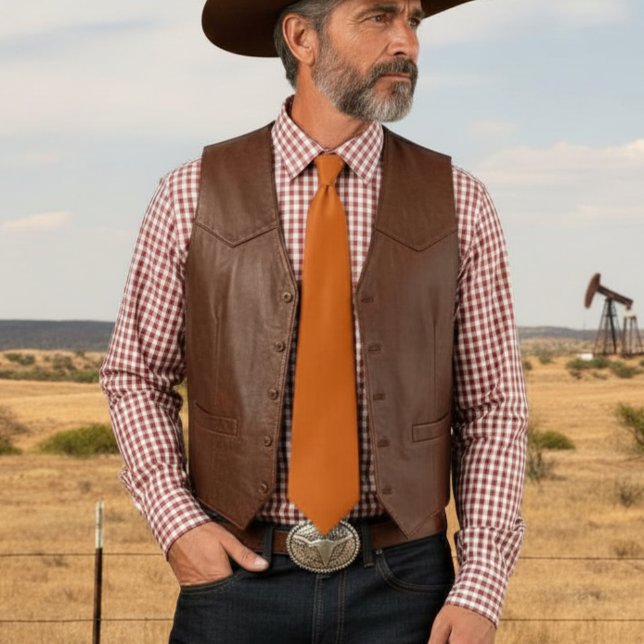 burnt orange solid colour no2 tie (Creator Uploaded)