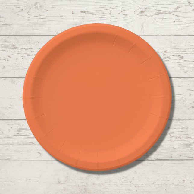 Burnt Orange Solid Colour Paper Plate (Creator Uploaded)