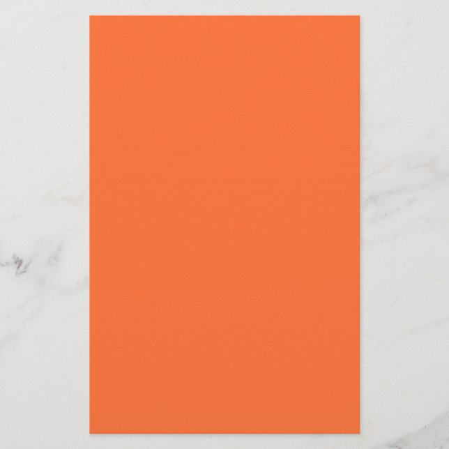 Burnt Orange Solid Colour Stationery (Front)